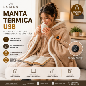 lumen manta térmica usb