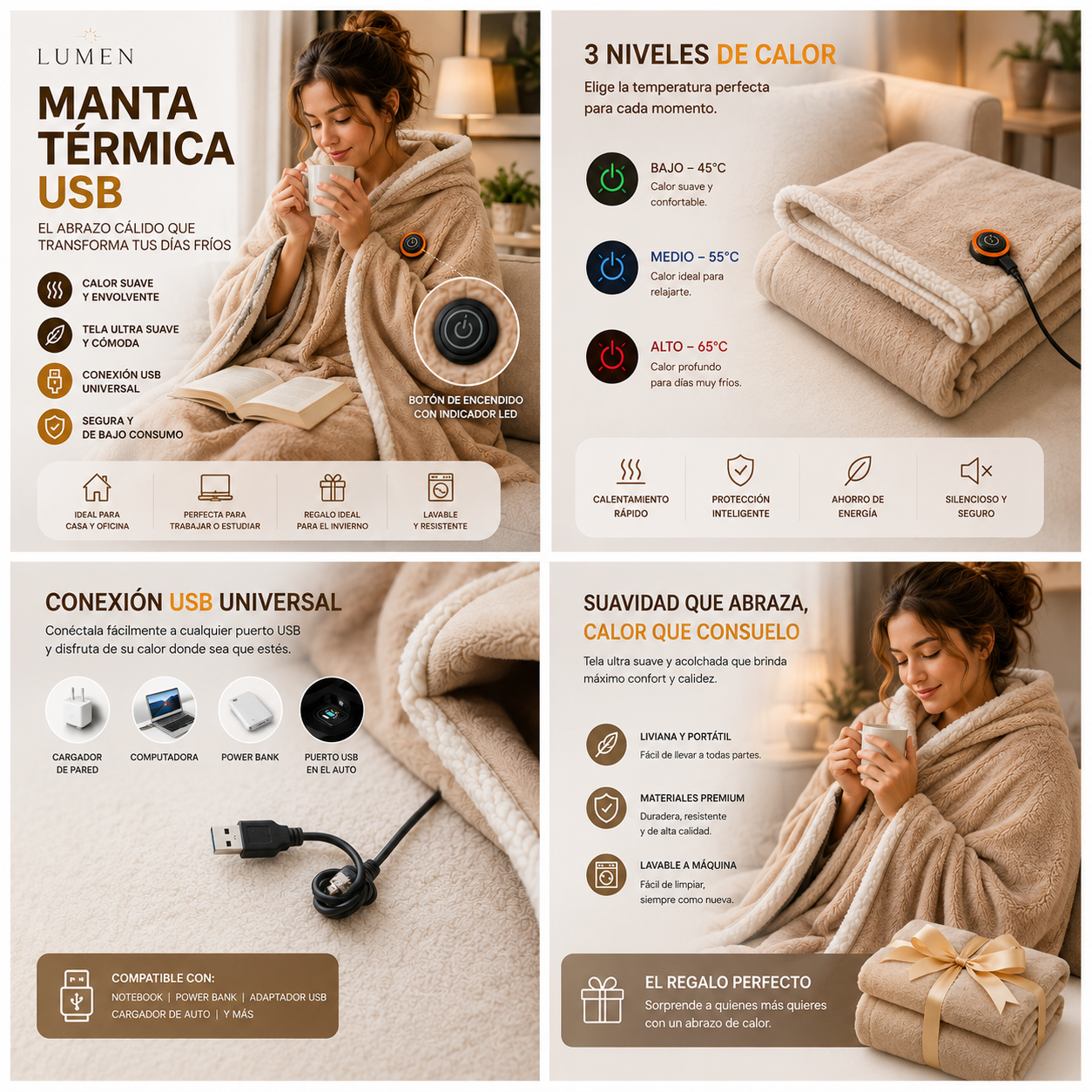 manta térmica usb manta térmica usb